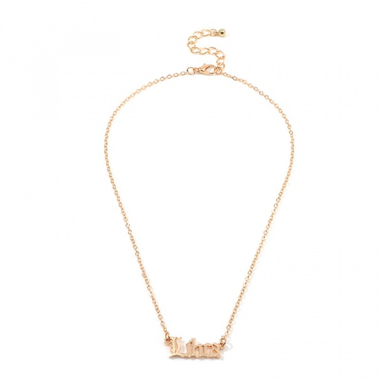 Picture of Necklace Gold Plated Libra Sign Of Zodiac Constellations 39.5cm(15 4/8") long, 1 Piece