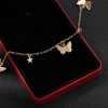 Bild von Choker Halskette Vergoldet Schmetterling Pentagramm 37cm lang, 1 Strang