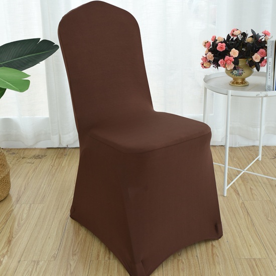 Picture of Polyester Chair Cover Dark Coffee 90cm x 45cm, 1 Piece