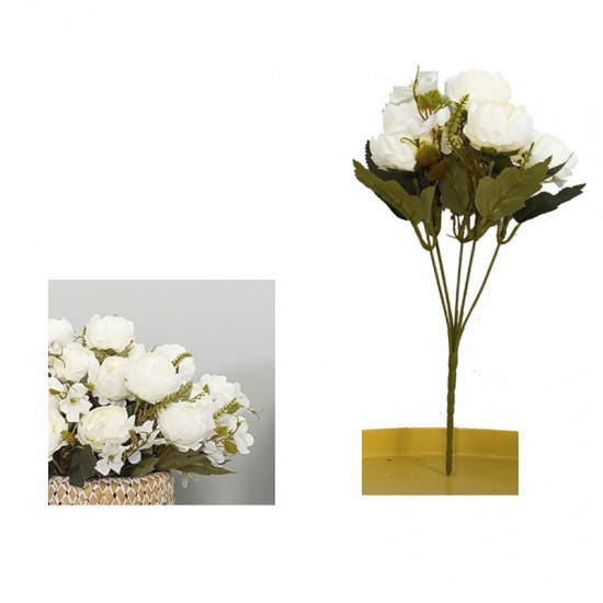Picture of Plastic Artificial Flower Milk White 30cm, 1 Piece