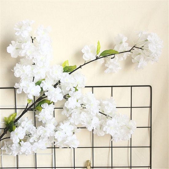 Picture of Fabric Artificial Flower Home Decoration White 104cm, 1 Piece