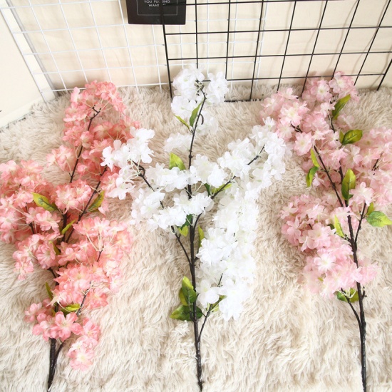 Picture of Fabric Artificial Flower Home Decoration White 104cm, 1 Piece