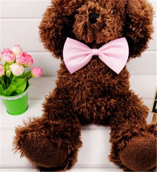Picture of Fabric Pet Bow Tie Pink Bowknot 40cm - 24cm, 1 Piece