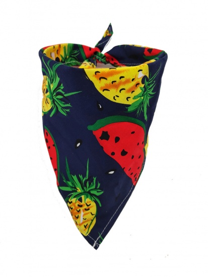 Изображение Ткань Pet шейный платок Разноцветный Треугольник Ананас 62см x 43см, 1 ШТ
