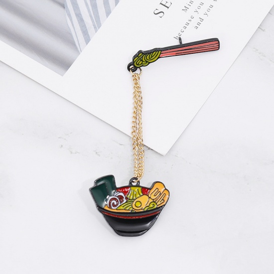 Picture of Pin Brooches Bowl Food Multicolor 1 Piece