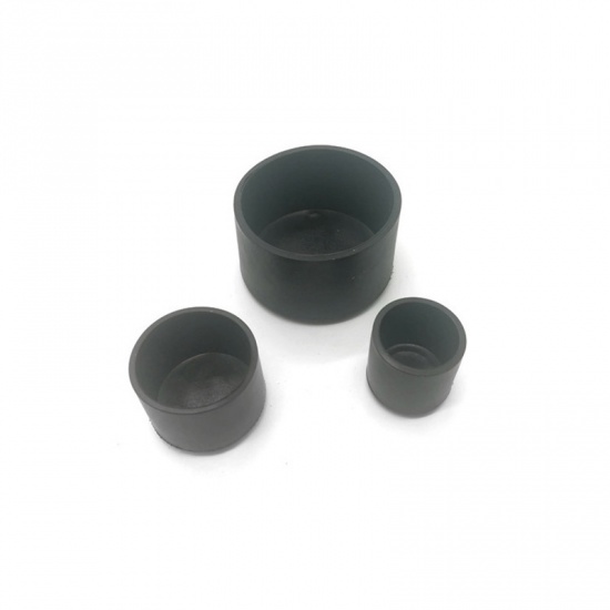 Picture of PVC Table And Chair Foot Cover Black Round 22mm x 16mm, 4 PCs