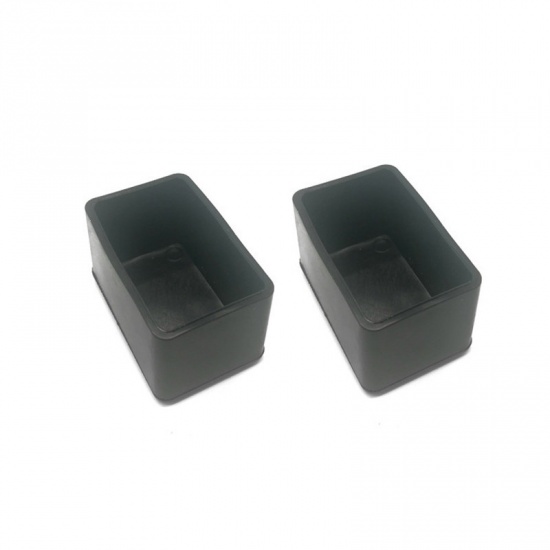 Picture of PVC Table And Chair Foot Cover Black Rectangle 60mm x 40mm, 4 PCs