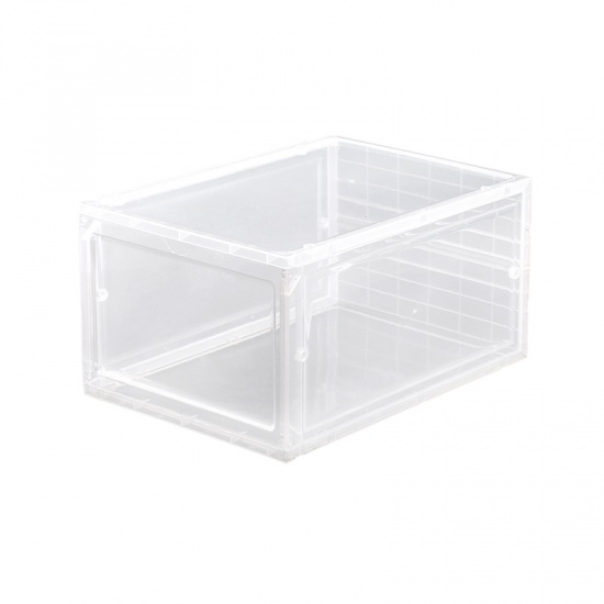 Picture of Plastic Shoe Storage Box Transparent Clear Rectangle 25cm x 18cm, 1 Piece