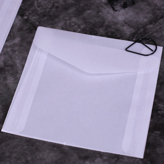 Bild von Pauspapier Briefumschlag Quadrat Transparent 10cm x 10cm, 10 Stück