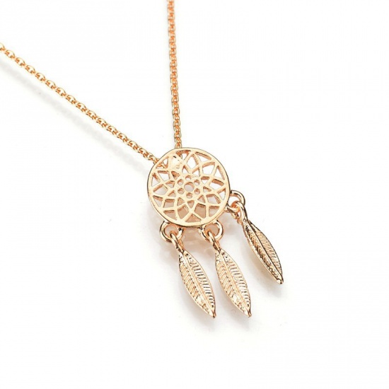 Picture of Necklace Gold Plated Dream Catcher 1 Piece
