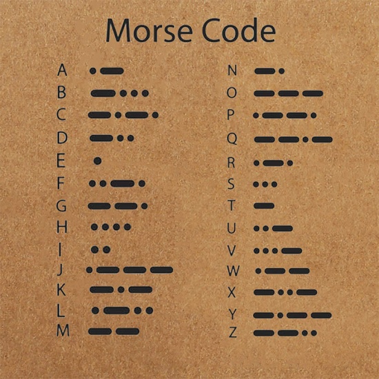 Imagen de Cobre & Poliéster Código Morse Pulseras Trenzadas Tono de Plata Negro 1 Unidad