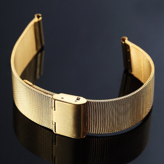 Immagine di Acciaio Inossidabile Cinturini Oro Placcato 11cm - 7.5cm, 1 Serie