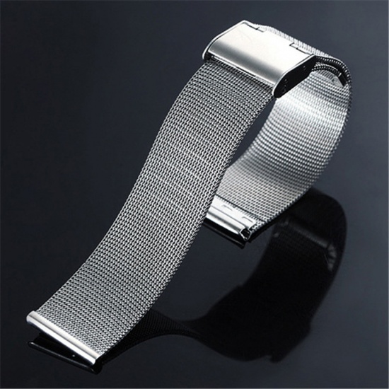 Picture of Stainless Steel Watch Bands For Watch Face Silver Tone 11cm - 7.5cm, 1 Set