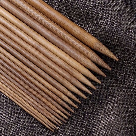 Immagine di 2mm - 10mm Bambù DP Ferri da Maglia Colore del Caffè 35cm Lunghezza, 1 Serie ( 72 Pz/Serie)