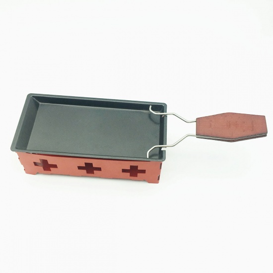 Image de Noir et rouge - (sans bougies) Plaque de cuisson antiadhésive avec four (2 Pcs / Set）