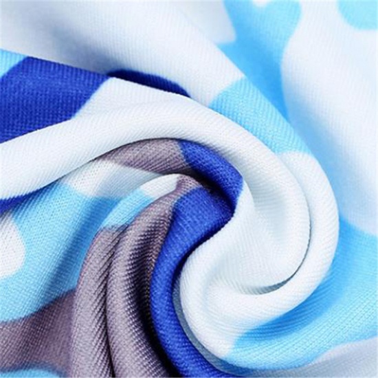 Picture of Blue - Unisex Head Face Neck Gaiter Tube Bandana Scarf Beanie Dustproof Outdoor Sports