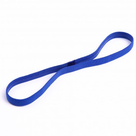 Imagen de Royal Blue - Non-slip candy-colored elastic sports rubber sports yoga hair band