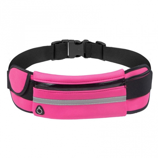 Immagine di Fuchsia - Sport Wasit Pack Waterproof Running Belt Expanable Fanny Pack For All Kinds Of Cell Phones