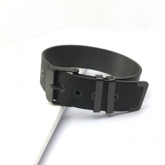 Picture of Stainless Steel Watch Bands For Watch Face Black 21cm wide, 1 Piece