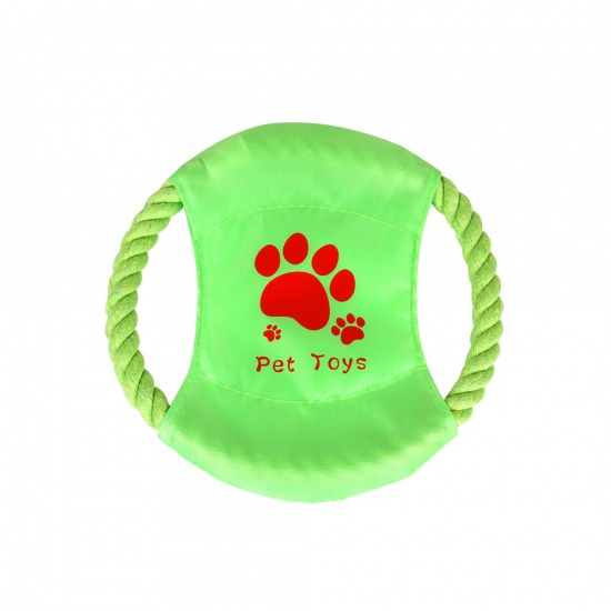 Изображение Green pet cotton rope toy dog toy bite-resistant dog toy 19cm x 19cm