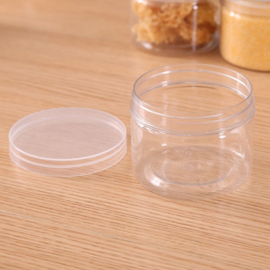 Изображение Transparent round transparent jar mouth sealed storage tank，5 Pcs