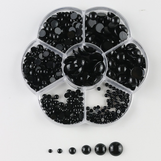 Immagine di Black - 500pcs Plastic Toy Doll Making Craft Eyes 12mm Dia - 3mm Dia