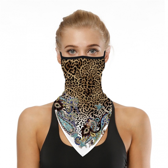 Изображение Black & Yellow - Triangle Scarf Bandana Face Mask Magic Scarf Headwrap Balaclava, Seamless Face Cover Neck Gaiter for Men&Women Outdoor Activities