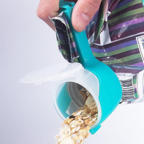 Immagine di Grey Moisture-Proof Plastic Snack Bag Sealing Clip with Pour Spouts, 1 Piece