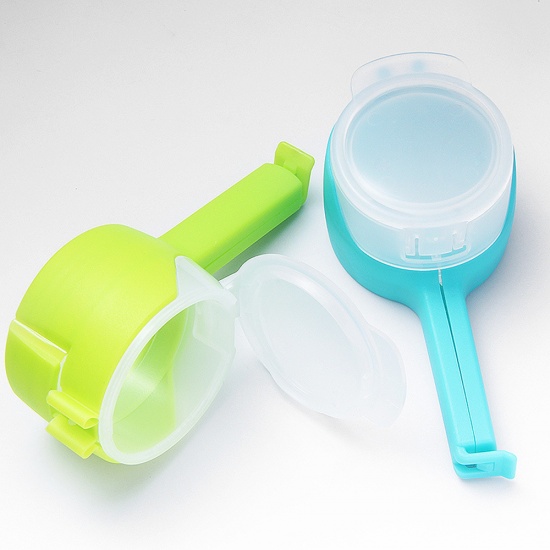 Image de Clip d'étanchéité vert pour sac à collation en plastique résistant à l'humidité avec bec verseur, 1 pièce