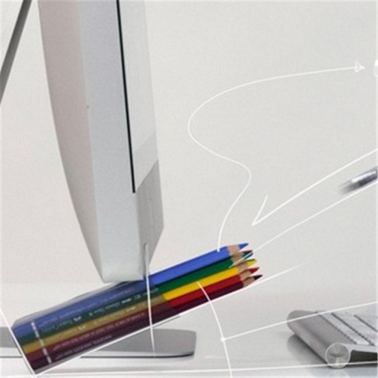 Immagine di Gray - Triangle Creative Pencil Holder Cup Pencil Ruler Organizer Container Pen Holder Desktop Organizer Storage，2 Pcs