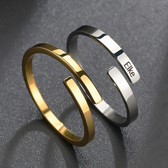 Picture of Stainless Steel Open Adjustable Rings Gold Plated 1 Piece