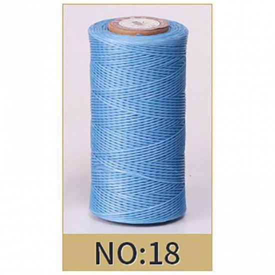 Picture of Skyblue - 50M 150D 0.8MM Leather Waxed Thread Cord for DIY Handicraft Tool Hand Stitching Thread Flat Waxed Sewing Line，2 Rolls