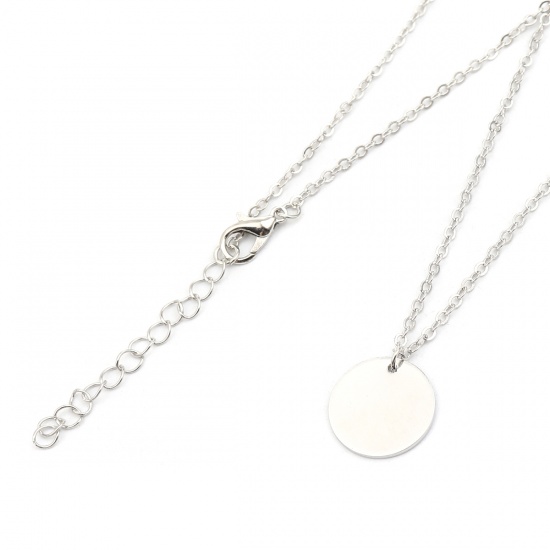 Picture of Flora Collection Necklace Silver Tone Gypsophila 44cm(17 3/8") long, 1 Piece