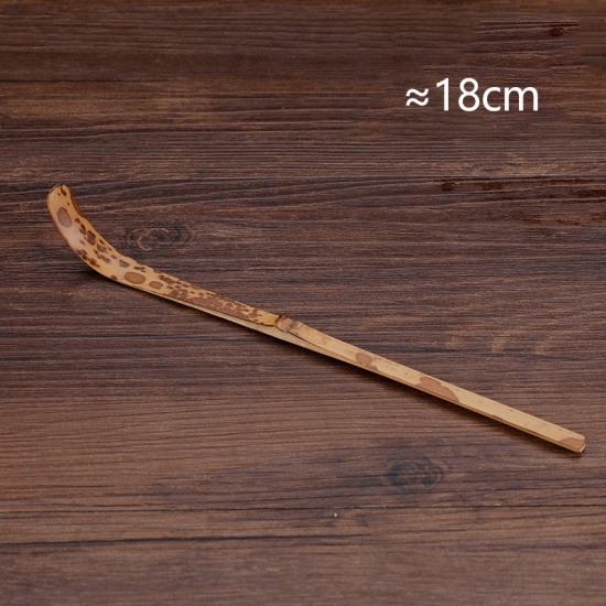 Immagine di Natural - Handmade Wood Tea Leaf Matcha Sticks Spoon Teaware meifei Bamboo Kitchen Tool Spice Gadget Cooking Utensil Accessories