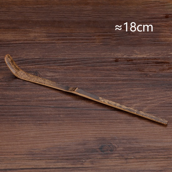 Immagine di Natural - Handmade Wood Tea Leaf Matcha Sticks Spoon Teaware purple Bamboo Kitchen Tool Spice Gadget Cooking Utensil Accessories