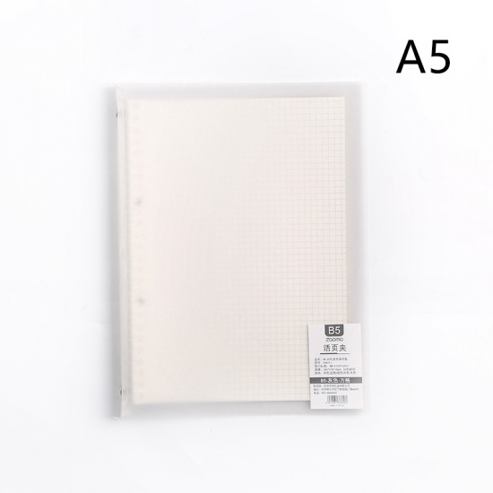 Picture of (30 Sheets) PP Writing Memo Notebook Gray Rectangle Grid Checker Detachable 23.5cm x 17.5cm, 1 Copy