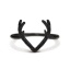 Immagine di Ottone Natale Non Regolabile Anello Nero Corna Ramificate di Cervo 17.3mm (taglia di US: 7), 1 Pz