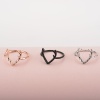 Bild von Messing Weihnachten Uneinstellbar Ring Schwarz Geweih 17.3mm（US Größe:7), 1 Stück