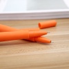 ABS ゲルインクボールペン オレンジ色 キャロット ウサギ 15cm、 3 本 の画像