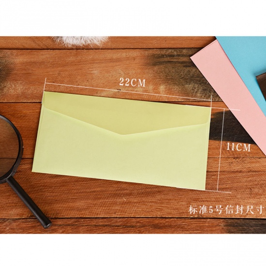 Picture of Paper Envelope Rectangle Blue 22cm x 11cm, 10 PCs
