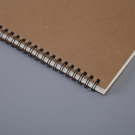Picture of (A5)Paper Writing Memo Notebook White & Coffee Rectangle 21cm x 14.8cm, 1 Copy