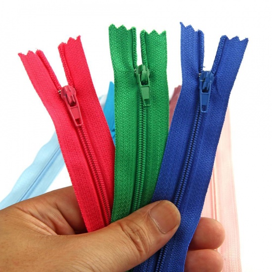 Picture of Nylon Zipper For Tailor Sewing Craft Blue 20cm, 10 PCs