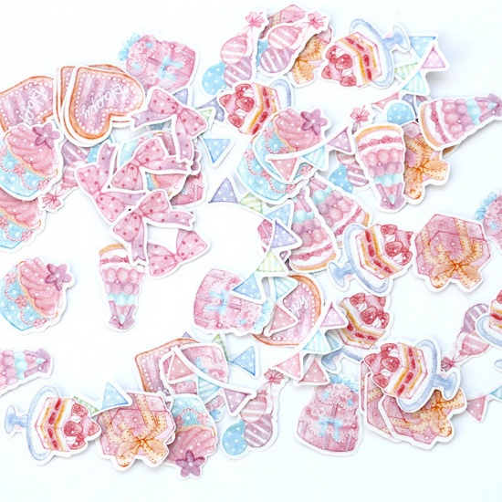 Immagine di DIY Decorazione Di Scrapbook Adesivi Rosa Fiore 10cm x 8.9cm, 1 Pacchetto ( 70 Pz/Pacchetto)