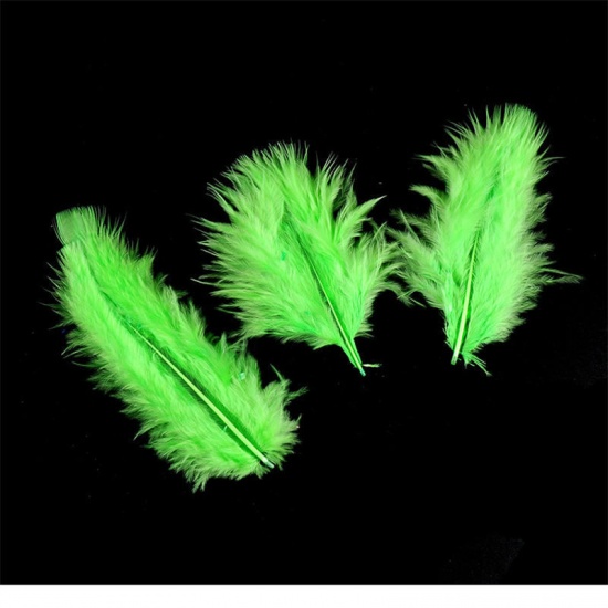Picture of DIY Handmade Craft Materials Accessories Yellow Feather 10cm - 7cm, 1 Packet (Approx 100 PCs/Packet)