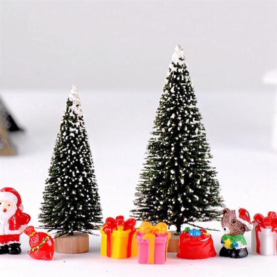 Picture of Dark Green - Style3 Artificial Snowflakes Christmas Tree Xmas Decoration Decoration Xmas Green Silver Mini Tree
