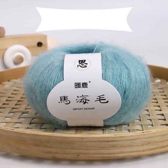 Picture of Blend Fabric Super Soft Knitting Yarn Dark Blue 1 Ball