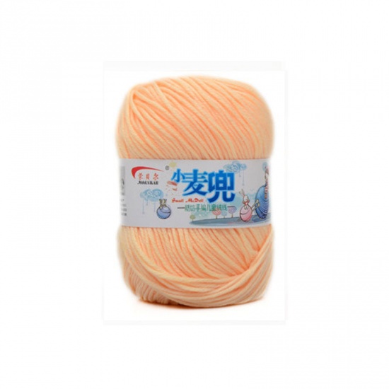 Imagen de Hilo de Tricotar Super Suave Mezcla del algodón de Naranja , 2mm 1 Unidad