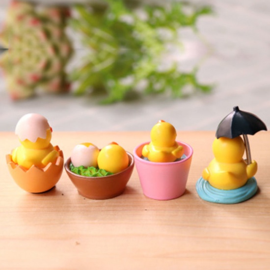 Picture of PVC Ornaments Decorations Duck Animal At Random 40mm - 24mm, 1 Piece