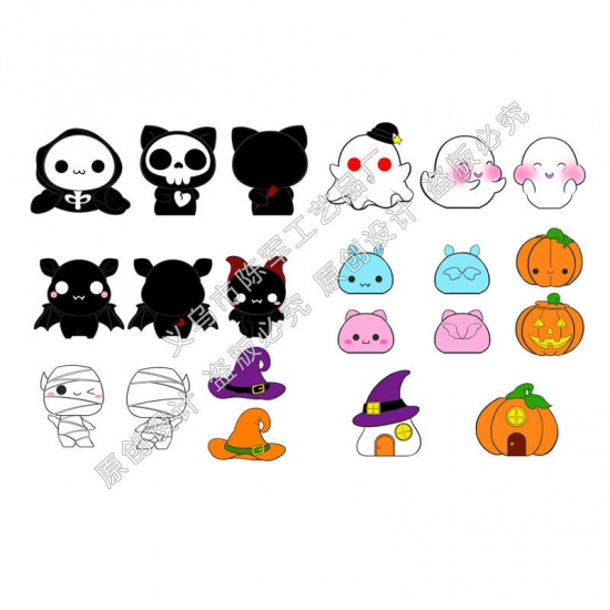 Picture of Style8 1PCS Mini Halloween Miniature Figurines Resin Home Decoration