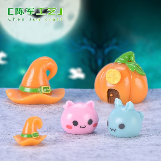 Picture of Style14 1PCS Mini Halloween Miniature Figurines Resin Home Decoration